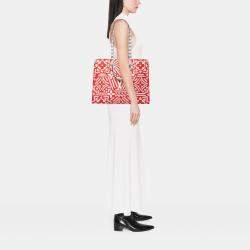 Pre Owned Louis Vuitton Red White Monogram Giant Crafty Onthego GM