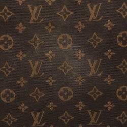 Pre Owned Louis Vuitton Fusain Monogram Mini Lin Canvas Speedy 30 Bag