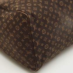Pre Owned Louis Vuitton Fusain Monogram Mini Lin Canvas Speedy 30 Bag