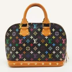 مملوكة مسبقًا حقيبة لويس فيتون ألما كانفاس مونوغرامية متعددة الألوان سوداء PM