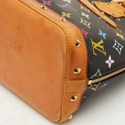 مملوكة مسبقًا حقيبة لويس فيتون ألما كانفاس مونوغرامية متعددة الألوان سوداء PM