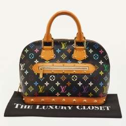 مملوكة مسبقًا حقيبة لويس فيتون ألما كانفاس مونوغرامية متعددة الألوان سوداء PM