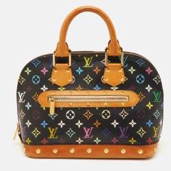 مملوكة مسبقًا حقيبة لويس فيتون ألما كانفاس مونوغرامية متعددة الألوان سوداء PM