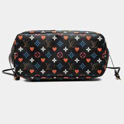 Pre Owned Louis Vuitton Black Monogram Game On Neverfull MM