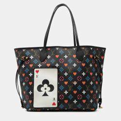 Pre Owned Louis Vuitton Black Monogram Game On Neverfull MM