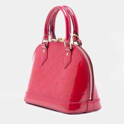 Pre Owned Louis Vuitton Red Monogram Vernis Alma BB