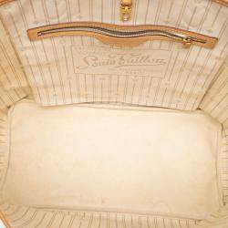 Pre Owned حقيبة لوي فيتون نيفرفول دامير أزور أبيض جي إم