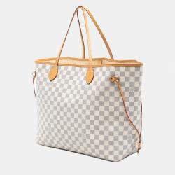 Pre Owned حقيبة لوي فيتون نيفرفول دامير أزور أبيض جي إم