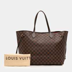 Pre Owned حقيبة لوي فويتون نيفيرفول دامييه أيبين بني كبيرة الحجم GM