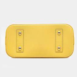 Pre Owned Louis Vuitton Yellow Monogram Vernis Alma BB