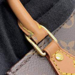 Pre Owned Louis Vuitton Petit Sac Plat Brown Monogram