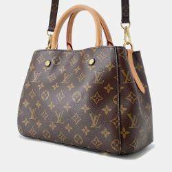 Pre Owned Louis Vuitton Montaigne Bordeaux Monogram Size Bb