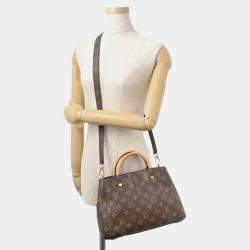 Pre Owned Louis Vuitton Montaigne Bordeaux Monogram Size Bb