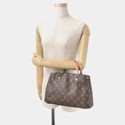 Pre Owned Louis Vuitton Montaigne Bordeaux Monogram Size Bb