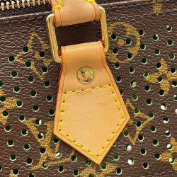 Pre Owned Louis Vuitton Speedy Green Monogram Perfo Size 30