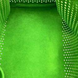 Pre Owned Louis Vuitton Speedy Green Monogram Perfo Size 30