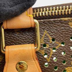 Pre Owned Louis Vuitton Speedy Green Monogram Perfo Size 30