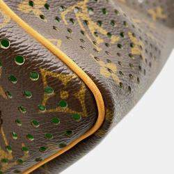 Pre Owned Louis Vuitton Speedy Green Monogram Perfo Size 30