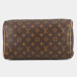 Pre Owned Louis Vuitton Speedy Green Monogram Perfo Size 30