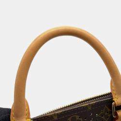 Pre Owned Louis Vuitton Speedy Green Monogram Perfo Size 30