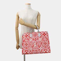 مملوكة مسبقًا Louis Vuitton Onthego Red Monogram Giant Lv Crafty Size GM