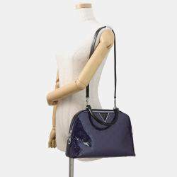 Pre Owned Louis Vuitton Melrose Purple/Noir Monogram Vernis Leather