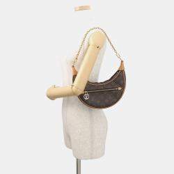 Pre Owned Louis Vuitton Loop Beige, Brown Monogram Crossbody Bag