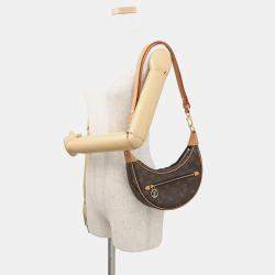 Pre Owned Louis Vuitton Loop Beige, Brown Monogram Crossbody Bag