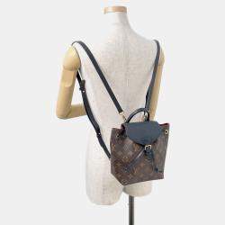 مملوك ة مسبقًا Louis Vuitton Montsouris NM Black, Brown Monogram Colored Leather Size BB