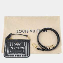 Pre Owned حقيبة لويس فويتون نيفرفول داخلي خارجي جلد حبيبي مونوغرام أسود/بني حجم بي بي