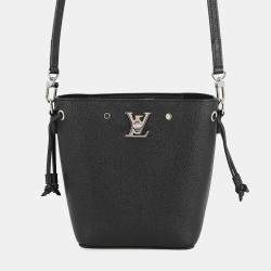 Pre Owned Louis Vuitton Nano Rock Me Bucket Noir Calf Leather Size Nano