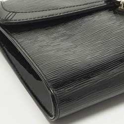 Pre Owned Louis Vuitton Pochette Jena Black Electric Epi Leather Bag