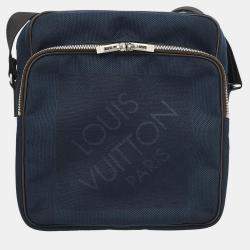Pre Owned Louis Vuitton Navy Damier Geant Pilot Shoulder Bag