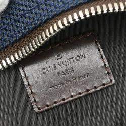 Pre Owned Louis Vuitton Navy Damier Geant Pilot Shoulder Bag