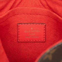 Pre Owned Louis Vuitton Brown Red Monogram Locky BB