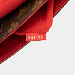 Pre Owned Louis Vuitton Brown Red Monogram Locky BB