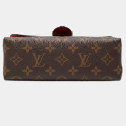 Pre Owned Louis Vuitton Brown Red Monogram Locky BB