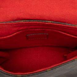 Pre Owned Louis Vuitton Brown Red Monogram Locky BB