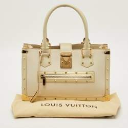 Pre Owned Louis Vuitton Le Fabuleux White Suhail Leather Bag