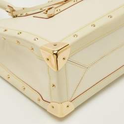 Pre Owned Louis Vuitton Le Fabuleux White Suhail Leather Bag