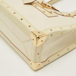 Pre Owned Louis Vuitton Le Fabuleux White Suhail Leather Bag