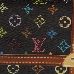 Pre Owned Louis Vuitton Porte-Monnaie Billets Black Multicolor Monogram Canvas Wallet