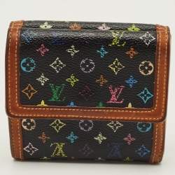 Pre Owned Louis Vuitton Porte-Monnaie Billets Black Multicolor Monogram Canvas Wallet