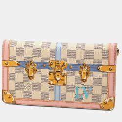 Pre Owned حقيبة لويس فيتون بوكيت دامير أزور أبيض أمتعة صيفية عطلة نهاية الأسبوع