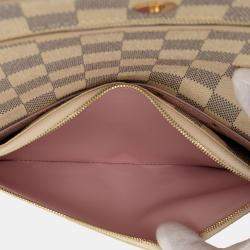 Pre Owned حقيبة لويس فيتون بوكيت دامير أزور أبيض أمتعة صيفية عطلة نهاية الأسبوع