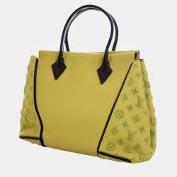 Pre Owned حقيبة لوي فيتون توفتاج فيو كشمير سوداء صفراء PM W توتي