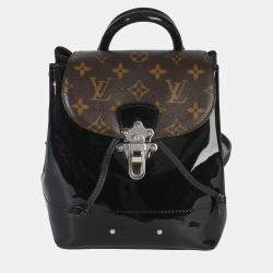 مملوكة مسبقًا حقيبة ظهر لويس فيتون مونوغرام براءة اختراع سوداء هوت سبرينغز