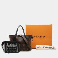 Pre Owned Louis Vuitton Brown Monogram Neverfull Bandouliere Inside Out BB