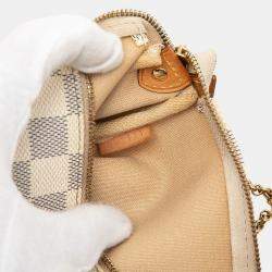 Pre Owned حقيبة لوي فيتون إيفا دامير آزور بيضاء