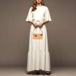 Pre Owned Louis Vuitton Lexington Baby Pink Patent Leather Pochette